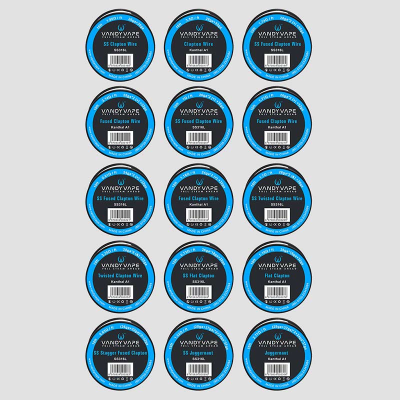 32014e59714547d1a08b6496e3d88f29 Vandy Vape Filo Resistivo Super Fine Mtl Fused Clapton Wire NI 80