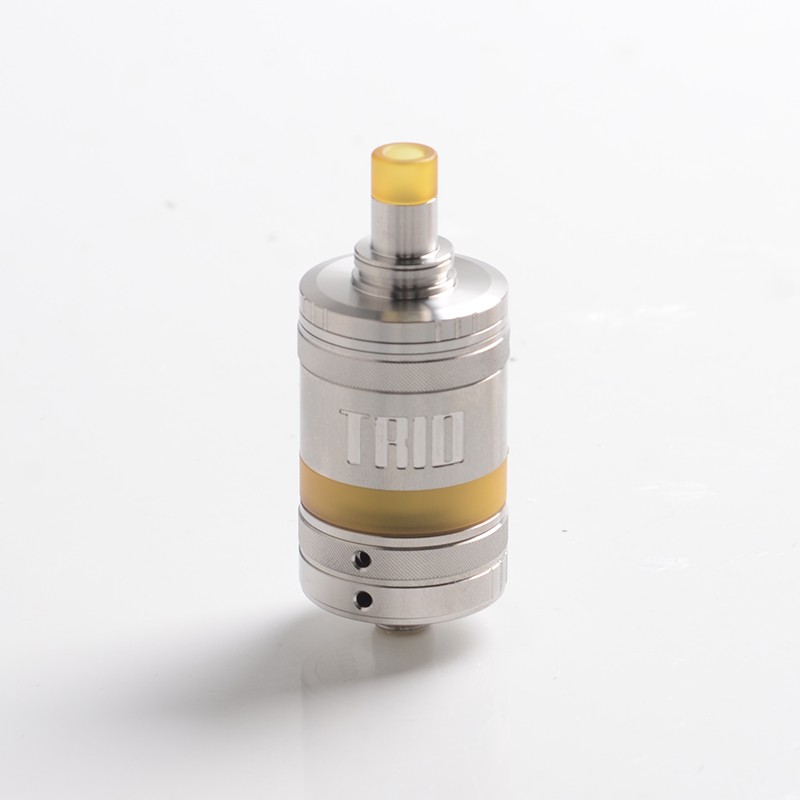 authentic-zq-trio-rta-rebuildable-tank-vape-atomizer-silver-20ml-mtl-dl-2238mm-diameter zq-trio-rta-rebuildable-tank